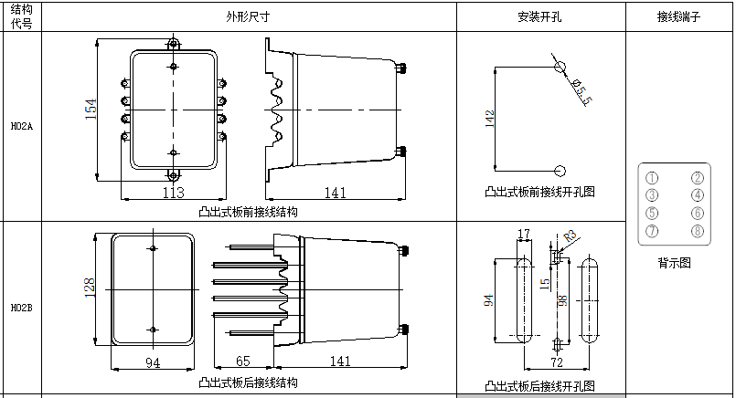 DSJ-10系列時(shí)間繼電器尺寸圖